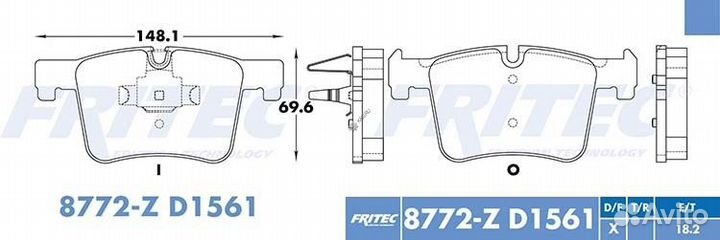Колодки тормозные BMW 1, 3, X3 перед