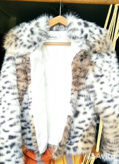 Шуба экомех под рысь 42-44 Новая