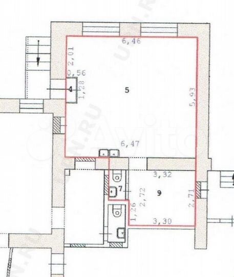 Свободного назначения, 48.5 м²