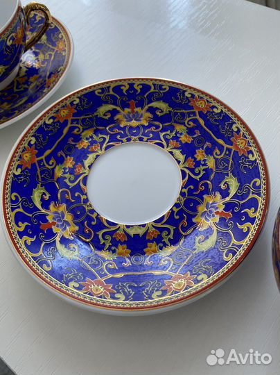 Японский костяной фарфор с позолотой 24к