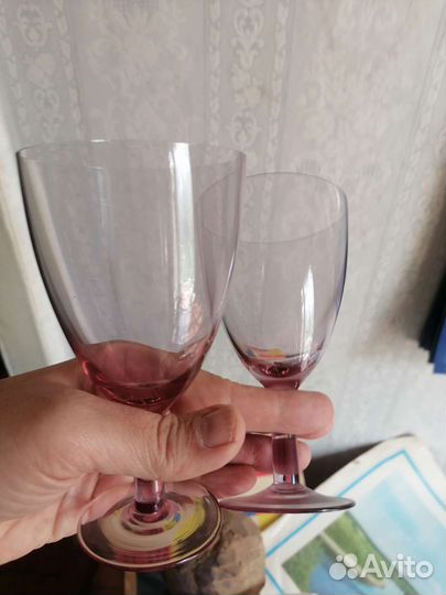 Фужеры цветное стекло набор из 3 штук