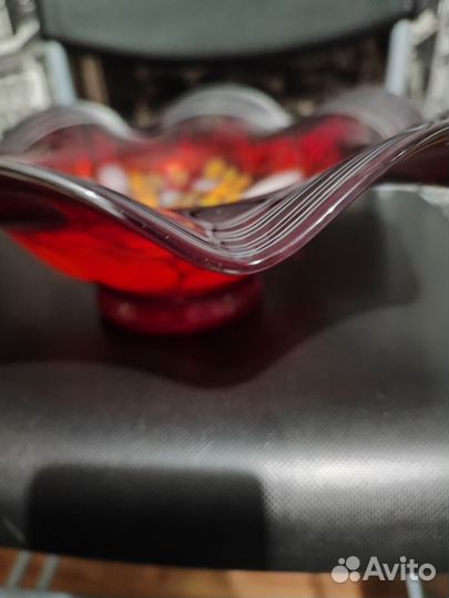 Ваза цветное стекло СССР