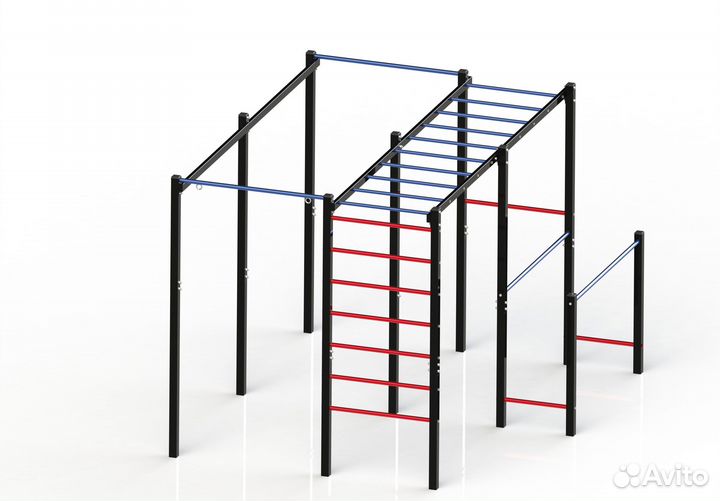 Уличная спортивная площадка турники брусья качели