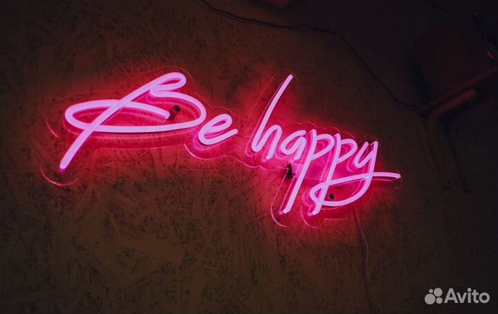 Неоновая надпись с картинками