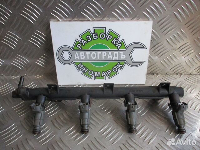 Рампа топливная с форсунками Kia Spectra 1.6 2006г