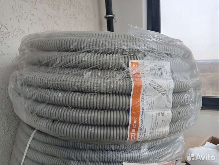 Гофра диаметр 32 с зондом 50 м (пвх)