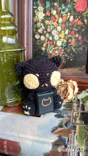 Вязанная игрушка кот 