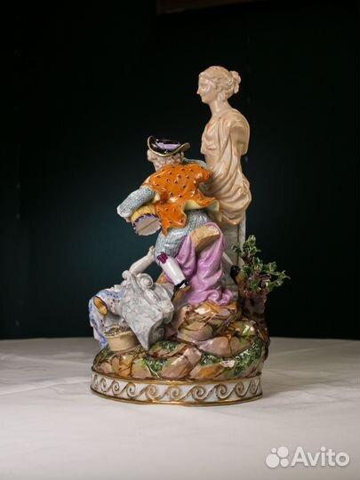 Meissen. Фарфоровая статуэтка Дети на качелях