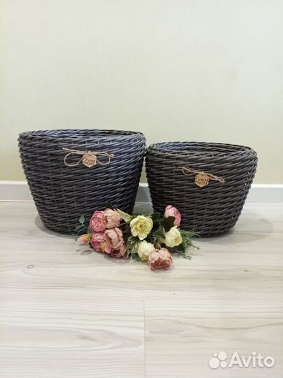 Кашпо из ротанга