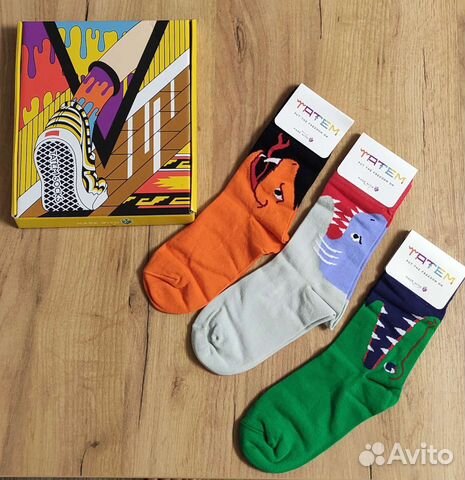 Носки в подарочной коробке 3пары мужские