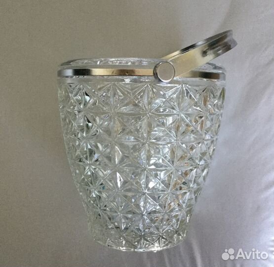 Ваза (ведро для льда) стекло хрусталь Винтаж СССР