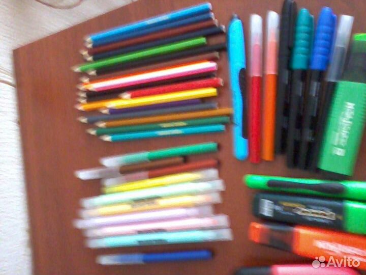Карандаши цветные,фломастеры,текстовыделители(б/у)