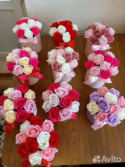 Букеты из мыльных роз