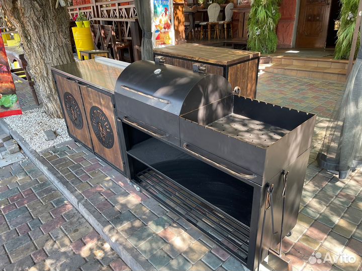 Мангал № 0300/55 с гриль-барбекю 5 мм (Два модуля)