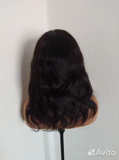 Парик на сетке система из натуральных волос брюнет