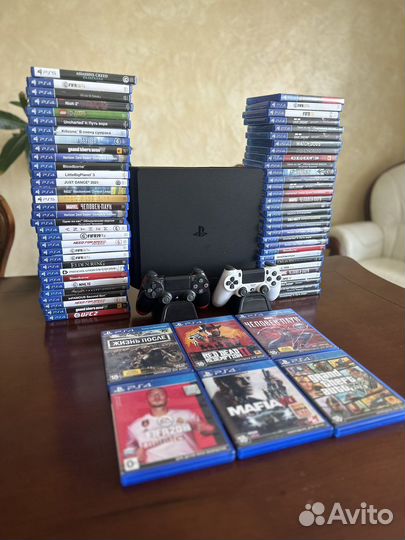 PS4 slim 1 tb + 40 игр + (deluxe 600+ игр)