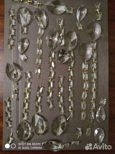 Хрустальные подвески для люстры Чехословакия