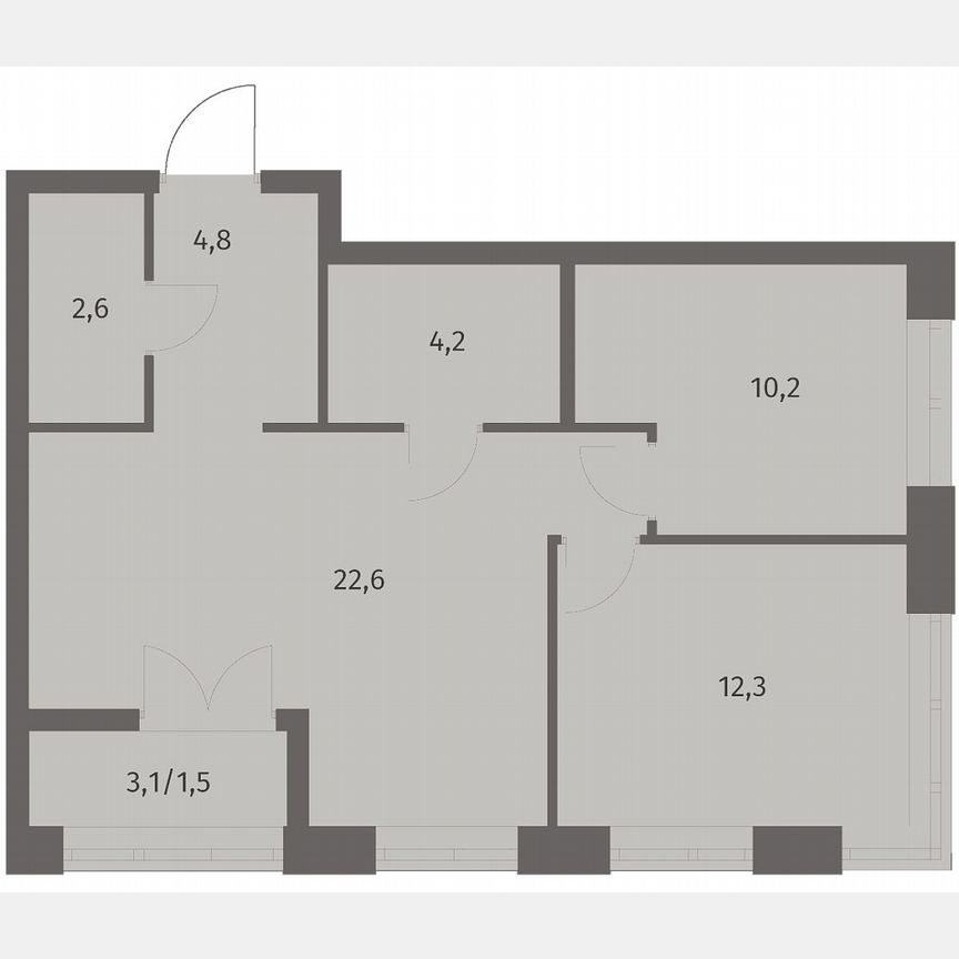 2-к. квартира, 58,3 м², 5/11 эт.