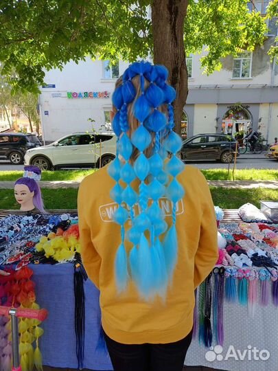 Косы на резинке,афрорезинка