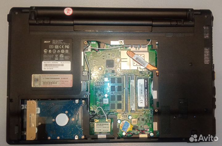 Ноутбук Acer 5820TG, б/у, неисправен, на запчасти