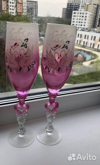 Бокалы фужеры для свадьбы