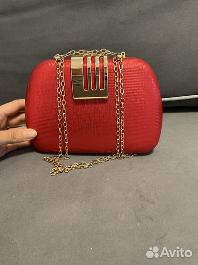Клатч женский красный