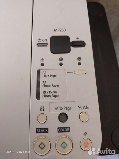 Принтер со сканером цветной canon mp250
