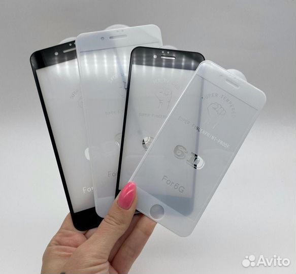 Защитное стекло iPhone Все модели 6D Premium