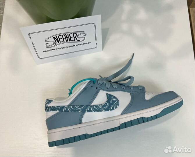 Nike Dunk Low wmns Paisley Worn Blue оригинал