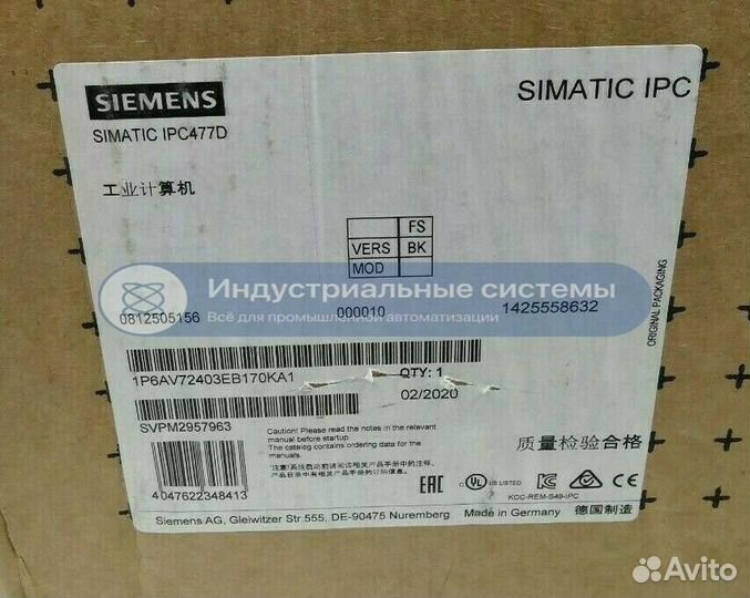 Панель оператора Siemens 6AV7240-3EB17-0KA1