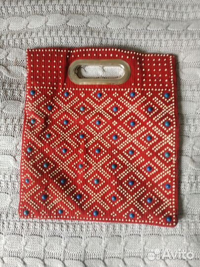 Сумка СССР вельвет с бисером