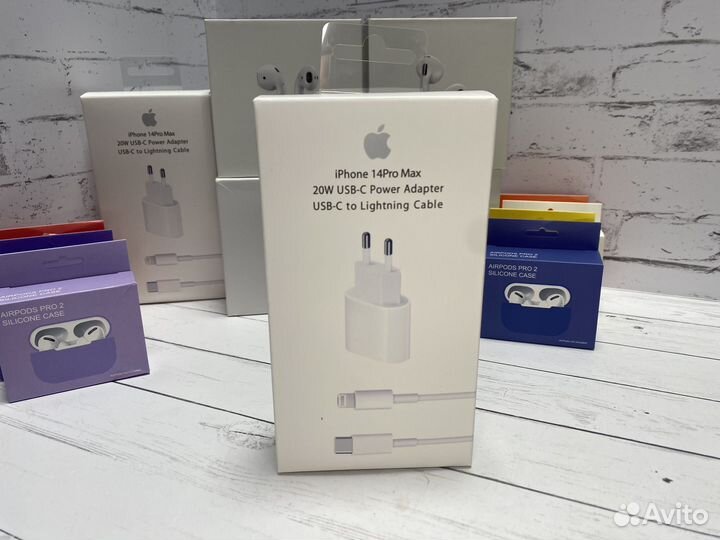 Наушники Airpods 2/3/pro 2 + зарядка для iPhone