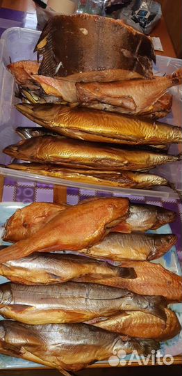 Копчёная грудинка, рыба