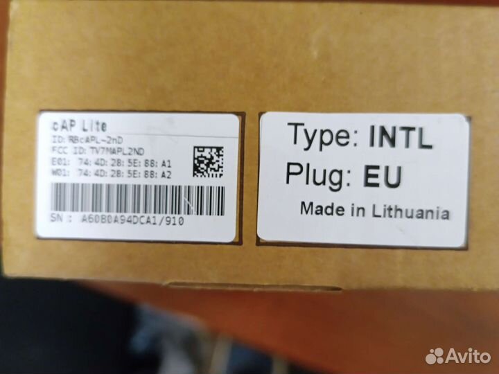 Точка доступа wifi MikroTik cAP lite