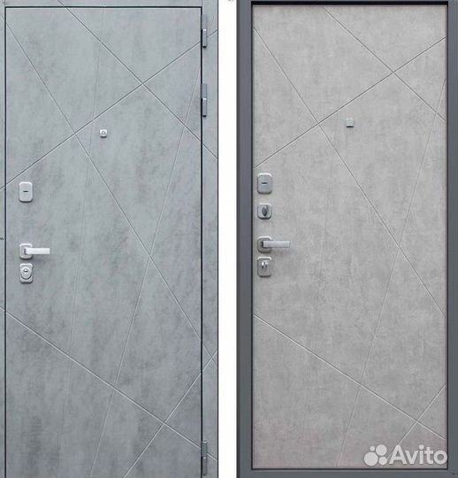 Дверь входная Бетон тёмный металлическая