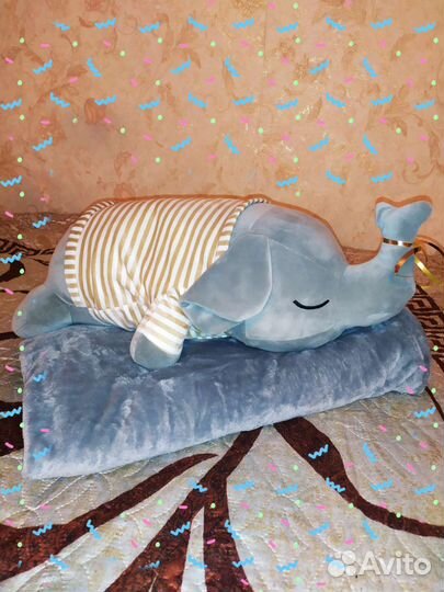 Плед, большая игрушка-подушка, подарок 3 в 1