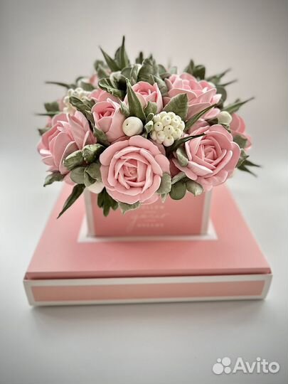 Зефирный букет в коробке