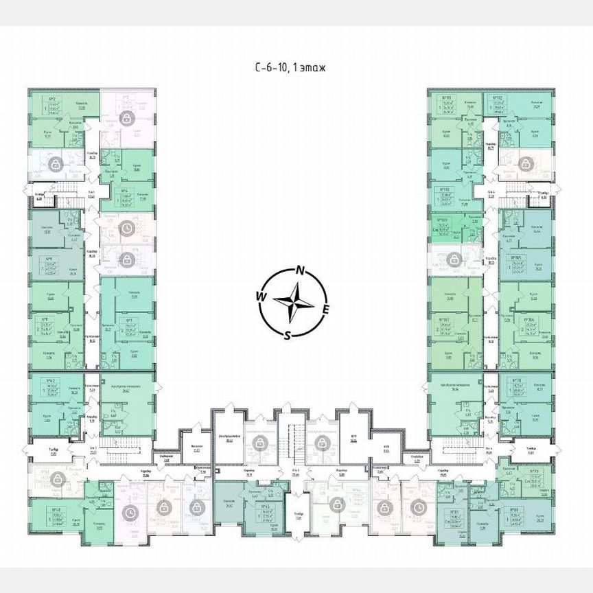 1-к. квартира, 41,8 м², 1/4 эт.