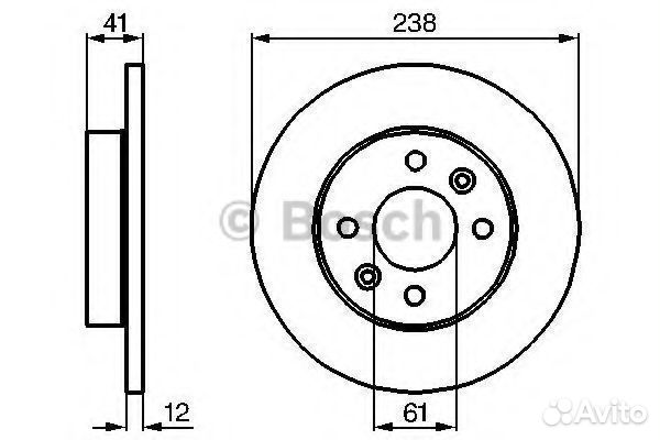 Тормозной диск 0986478105 bosch