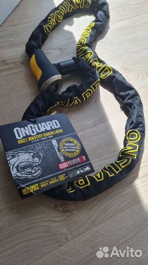 Велозамок цепной OnGuard Mastiff 180cм x 10м