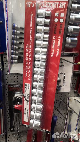 Набор головок торцевых 1/2