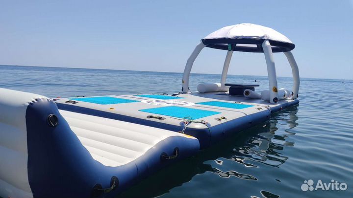 Надувной остров плот матрас водный атракцион