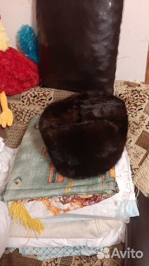 Шапка мужская норковая в отличном состояни тёмная