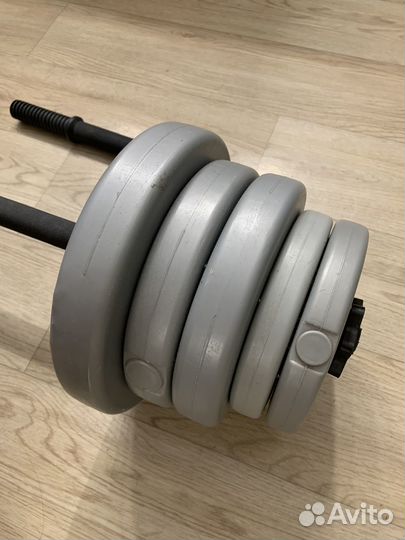 Штанга и 2 грифа с блинами