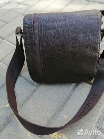 Сумка мужская натуральная кожа через плечо