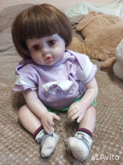 Кукла Реборн девочка с волосами