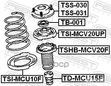 Отбойник амортизатора перед прав/лев tdmcu1