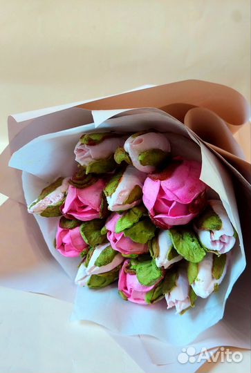 Букеты из зефирных цветов