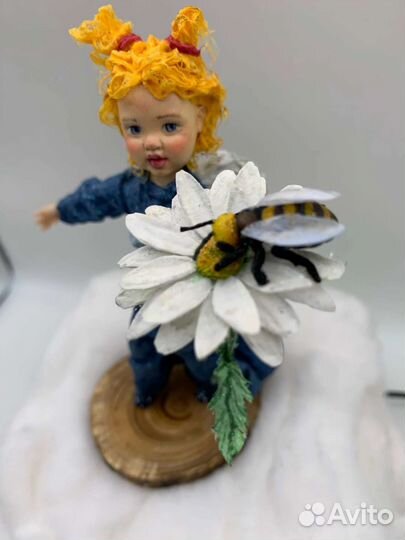 Ватная игрушка ангелочек