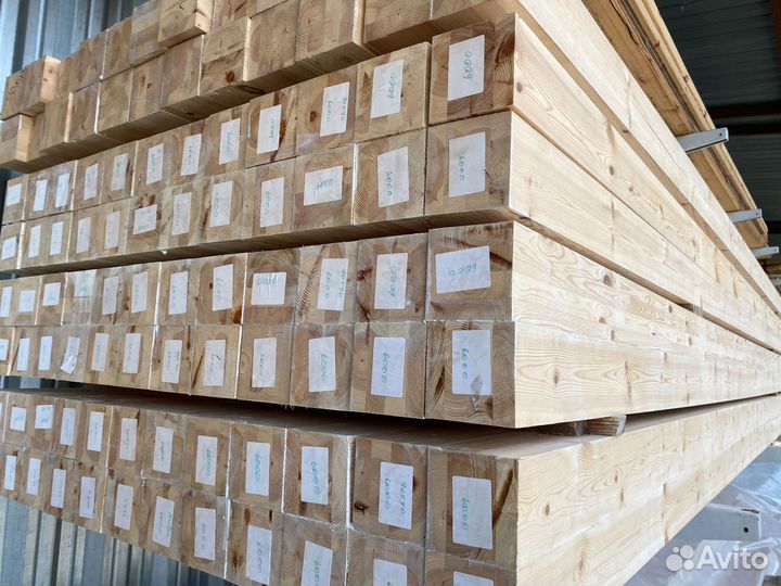 Клееный брус сосна, 150х150 мм, сорт ав